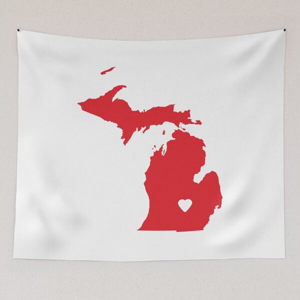 Item preview, Michigan Love in Red designed and sold by Maren Misner.