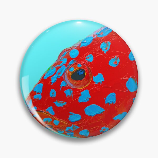 Item preview, Strawberry Grouper Fish painting designed and sold by MatsonArtDesign.