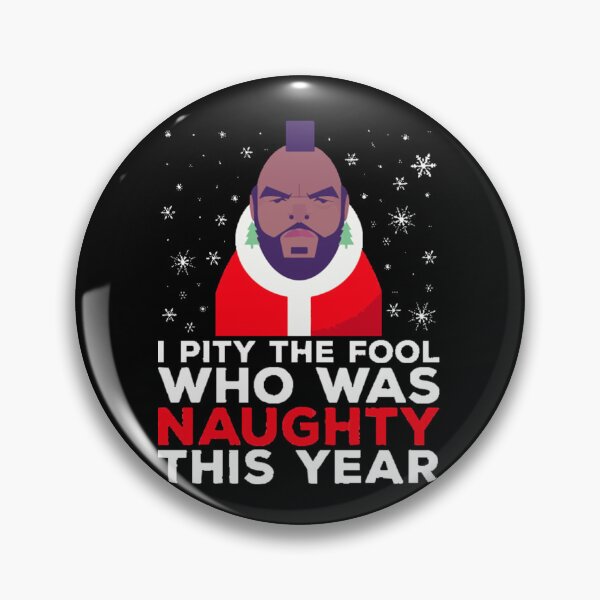 Item preview, Mr T I Pity The Fool That Was Naughty Christmas Knit Pattern T-Shirt designed and sold by AnaVergie.