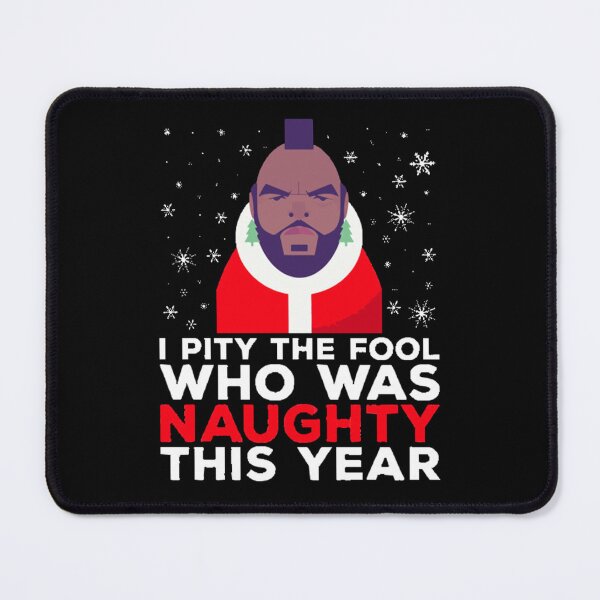 Item preview, Mr T I Pity The Fool That Was Naughty Christmas Knit Pattern T-Shirt designed and sold by AnaVergie.