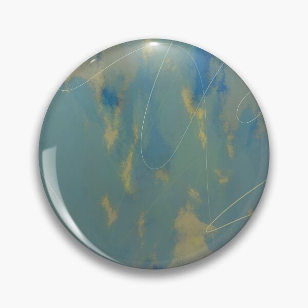 Item preview, Digital Abstract Painting Blue Gold White designed and sold by lineartdesigns.