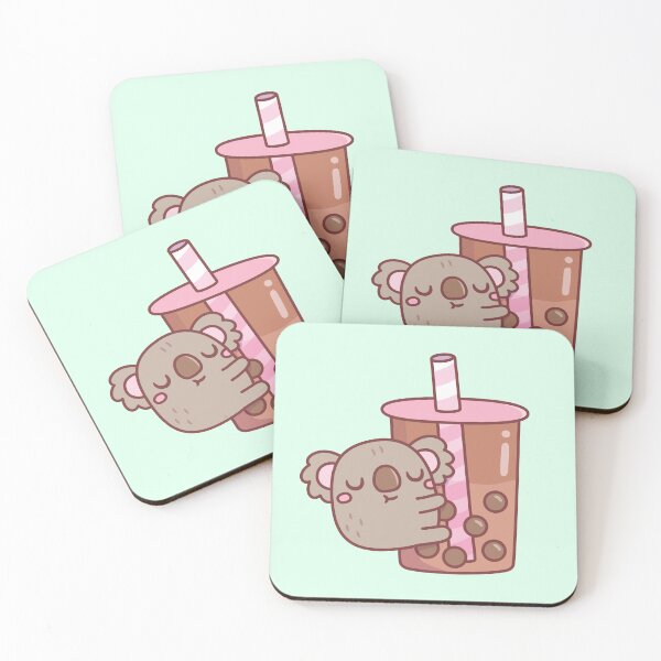 Item preview, Cute Chubby Koala Hugging Bubble Tea Cup designed and sold by rustydoodle.