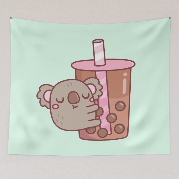 Item preview, Cute Chubby Koala Hugging Bubble Tea Cup designed and sold by rustydoodle.