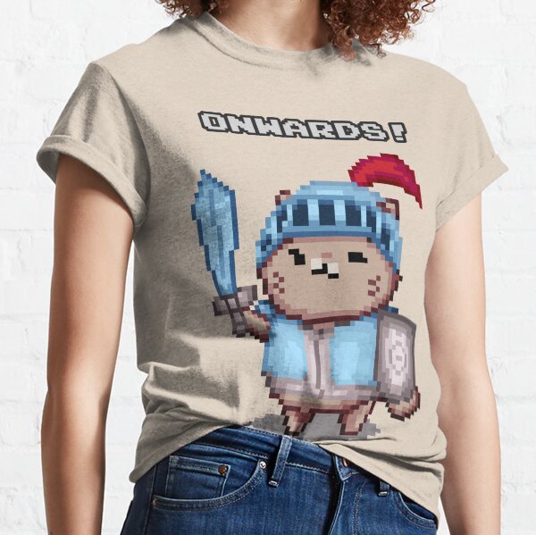 Pixel Art Knight Cat Classic T-Shirt