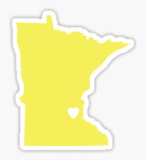 Minnesota Love in Lemon Sticker