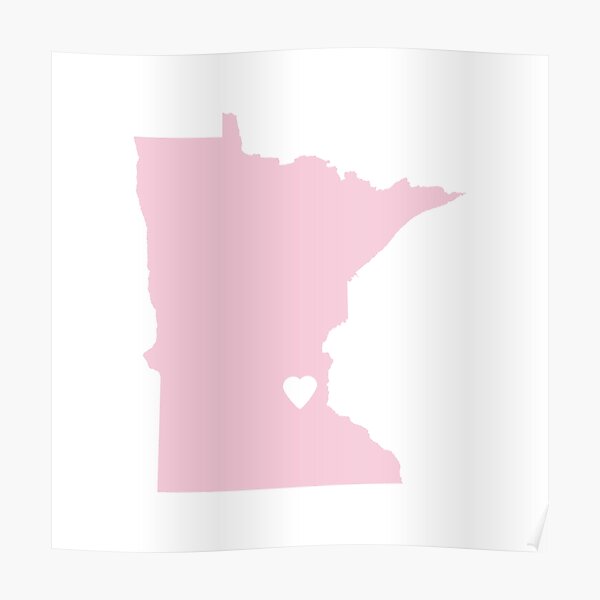 Minnesota Love in Pink Poster