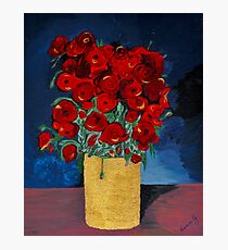 RED Poppies for Peace Photographic Print