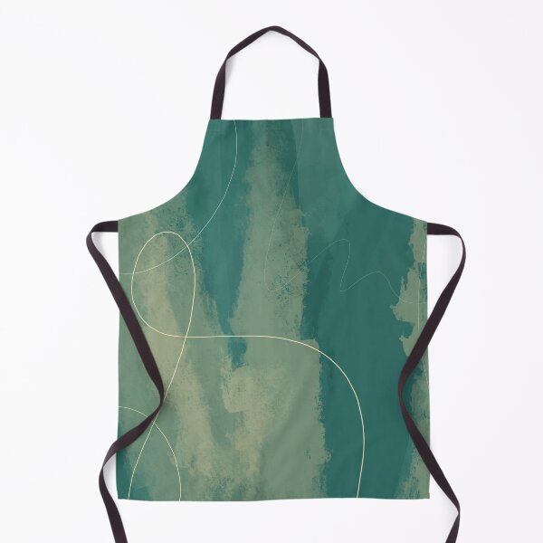 Item preview, Digital Abstract Painting Hunter Green Gold White designed and sold by lineartdesigns.