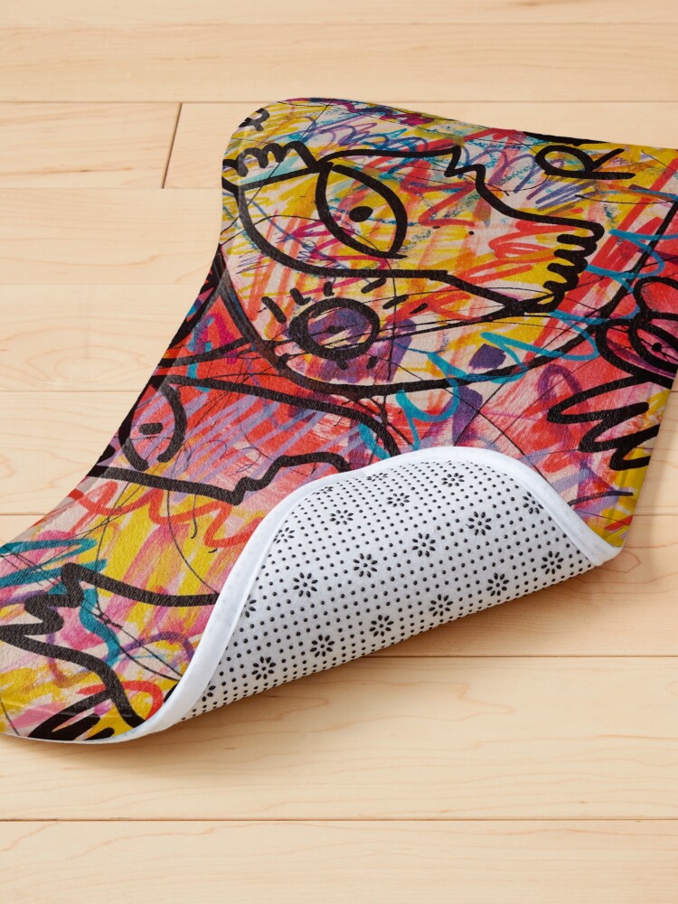 Alternate view of Graffiti Street Outsider Art by Emmanuel Signorino Pet Mat