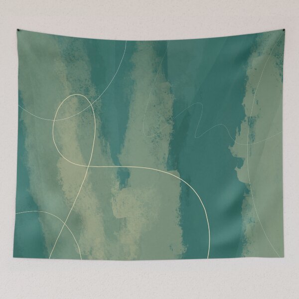 Item preview, Digital Abstract Painting Hunter Green Gold White designed and sold by lineartdesigns.