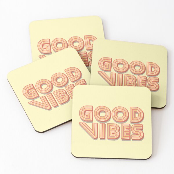 Item preview, Orange Red Stripes 3D Retro Vintage Sans Serif Display Typography Good Vibes Quotes designed and sold by Cawaiico.