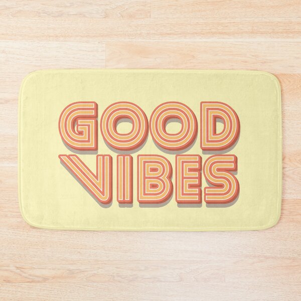 Item preview, Orange Red Stripes 3D Retro Vintage Sans Serif Display Typography Good Vibes Quotes designed and sold by Cawaiico.