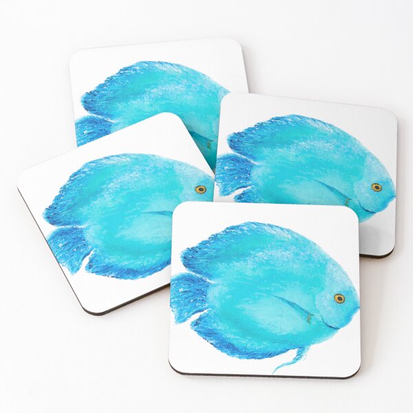 Item preview, Tropical Turquoise Fish painting designed and sold by MatsonArtDesign.