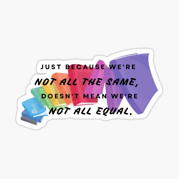 Different but Equal Sticker