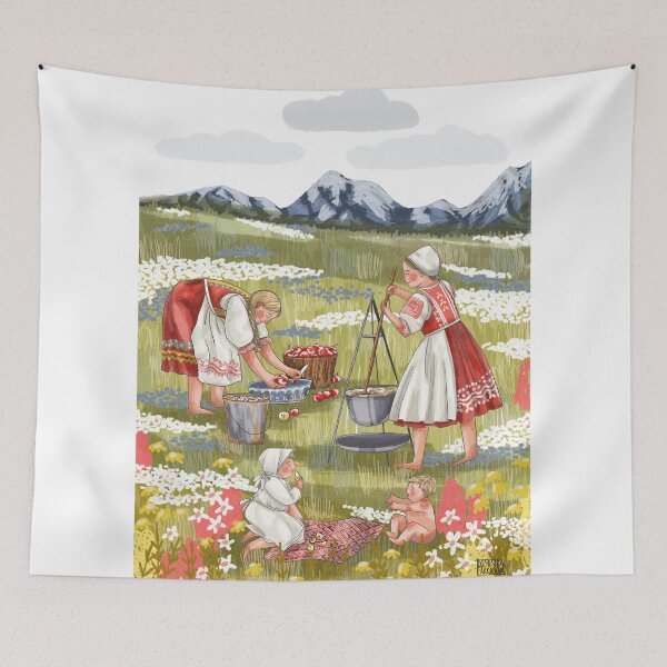 Item preview, Apple Purree cooking - illustration, slavic tradition, Zemplín  designed and sold by Dominika Farkašová.