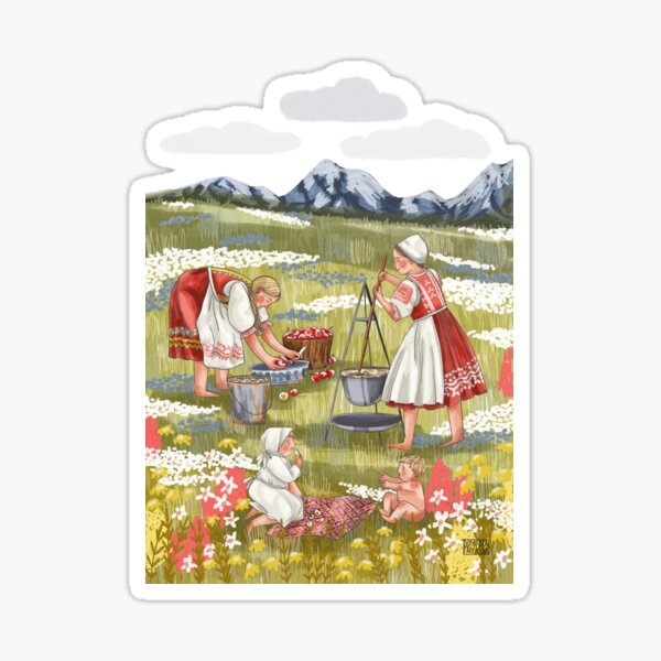 Item preview, Apple Purree cooking - illustration, slavic tradition, Zemplín  designed and sold by Dominika Farkašová.