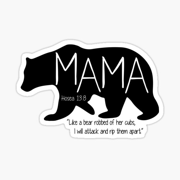 Mama Bear and Cubs Sticker for Sale by Erin0987