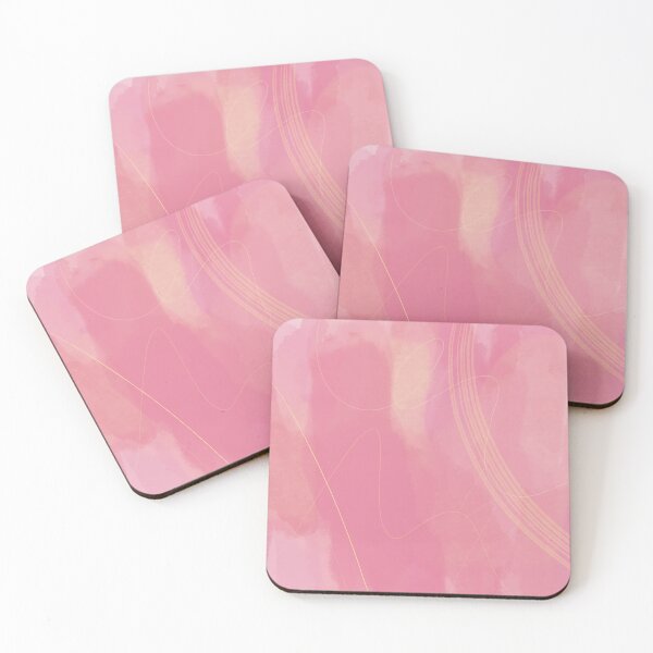 Item preview, Digital Abstract Painting Pink Gold White designed and sold by lineartdesigns.