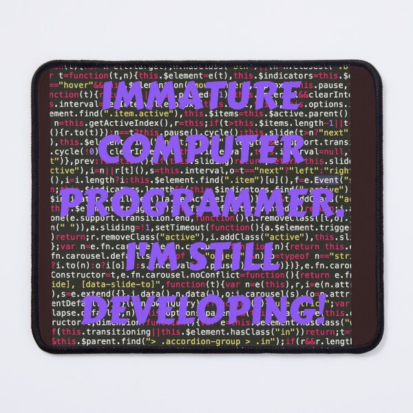 Item preview, IMMATURE COMPUTER PROGRAMMER, I'M STILL DEVELOPING! CLASSIC T-SHIRT VIOLET PRINT designed and sold by IslandBaneMerch.