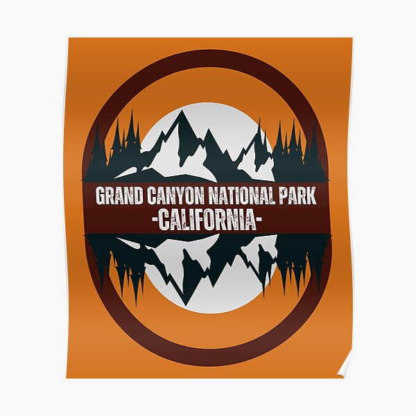 Grand Canyon National Park Poster For Sale By Retrotravelart Redbubble 