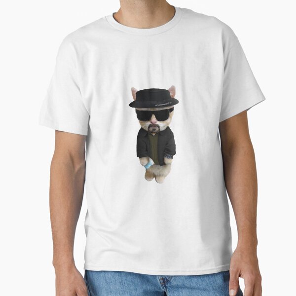 Vista previa del artículo con la obra «Walter White Heisenberg Gato Meme», diseñado y vendido por watlerwhite.