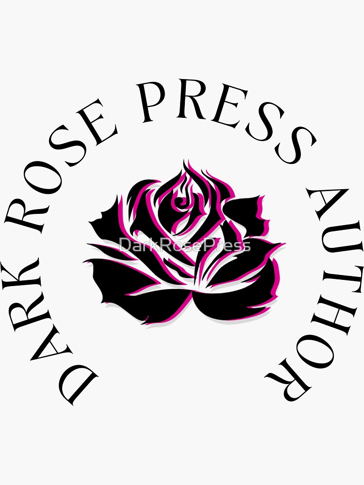 Thumbnail 3 of 3, Sticker, DRP Author - black designed and sold by DarkRosePress.