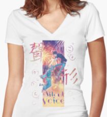 A Silent Voice - Koe no Katachi poster Women's Fitted V-Neck T-Shirt
