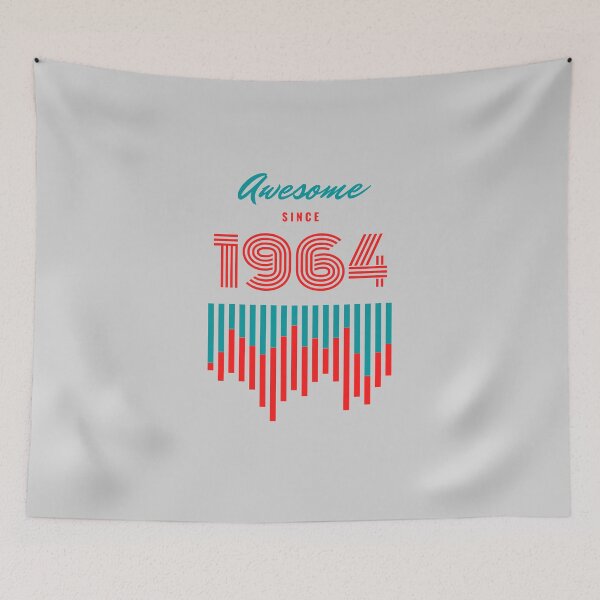 Item preview, Awesome since 1964 ,58th birthday graphic design designed and sold by Tshepomuza.