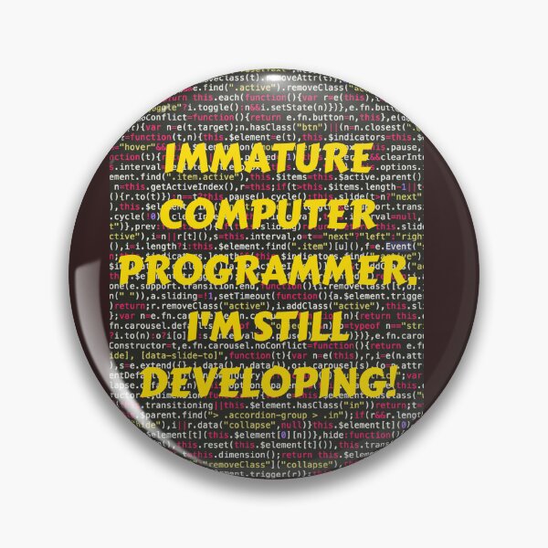 Item preview, IMMATURE COMPUTER PROGRAMMER, I'M STILL DEVELOPING! CLASSIC T-SHIRT YELLOW  PRINT designed and sold by IslandBaneMerch.