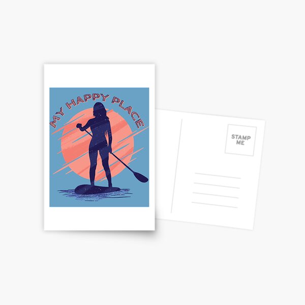 Item preview, My Happy Place_quot_ - Stand Up Paddling SUP Girl gift paddle sport designed and sold by ACboardd.