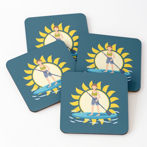 Item preview, Paddle boarding girl with a big Sun   designed and sold by ACboardd.