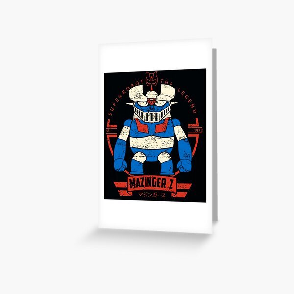 Mazinger Z Tranzor Z Mazinga Z Super Robot Painting Greeting Card