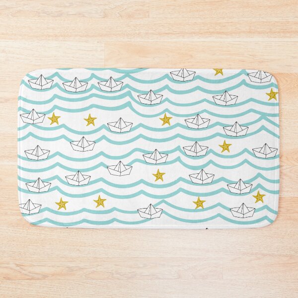 Item preview, Cute paper boats and waves designed and sold by kapotka.