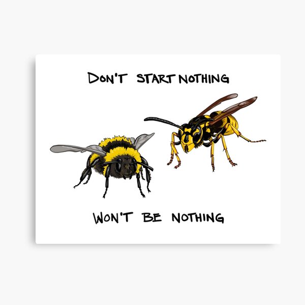 Don't start nothing - hymenoptera edition (for light shirts) Canvas Print