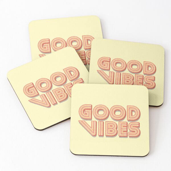 Item preview, Orange Red Distressed Stripes 3D Retro Vintage Sans Serif Display Typography Good Vibes Quotes designed and sold by Cawaiico.