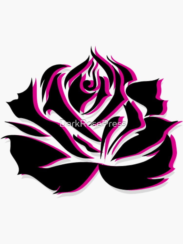 Thumbnail 3 of 3, Sticker, Logo - rose designed and sold by DarkRosePress.