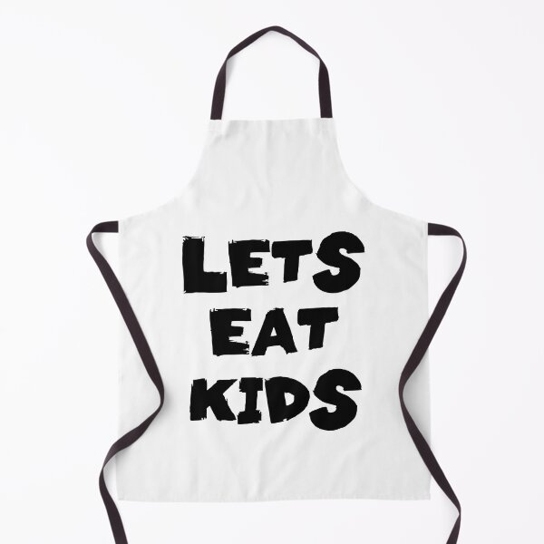 Item preview, Lets Eat Kids Text Monochrome White designed and sold by Meepuruproject.