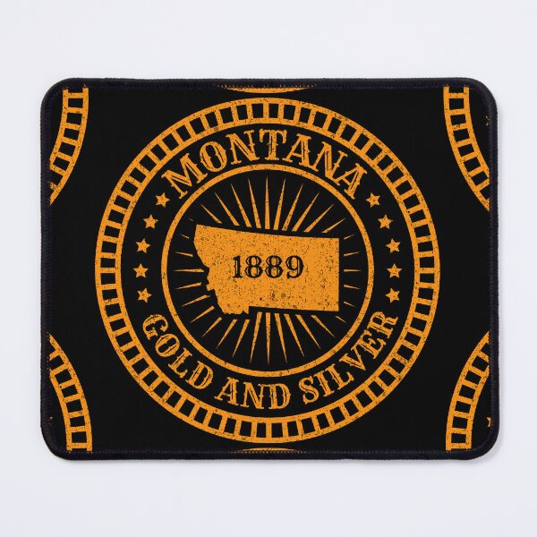 Item preview, Montana - MT Map Slogan Motto Gold and Silver - Oro y Plata - The Treasure State designed and sold by Ranggasme.