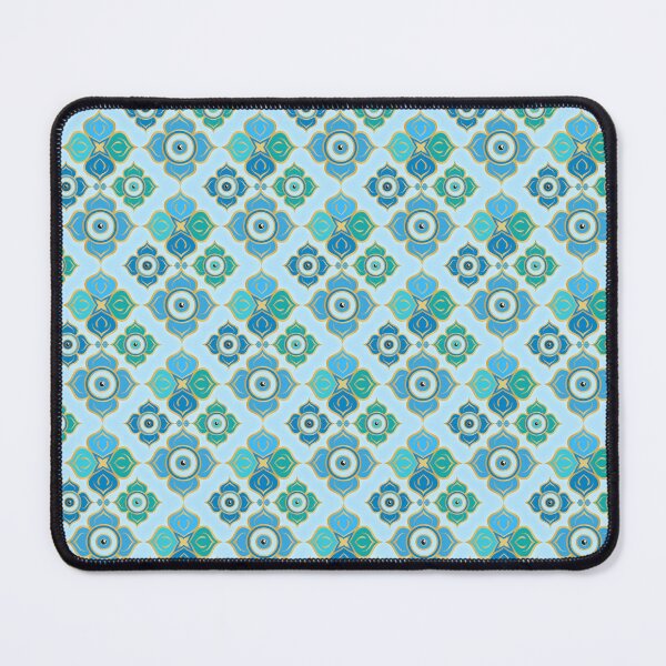 Item preview, Evil Eye Pattern - Gentle sky blue and Sea green designed and sold by k9printart.