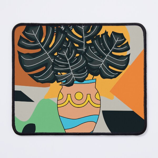 Item preview, Abstract vase modern art black leaf branch with colored background, cute creative artwork designed and sold by SGS-.