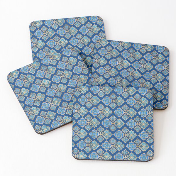 Item preview, Evil Eye Pattern -  Blues and gold designed and sold by k9printart.