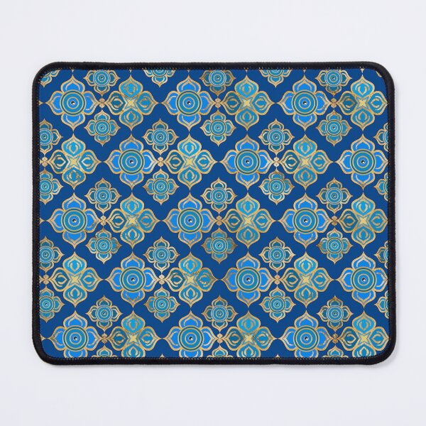 Item preview, Evil Eye Pattern - Blues and gold designed and sold by k9printart.