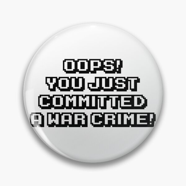 Item preview, Oops! You just committed a war crime! - Transparent with Black Outline designed and sold by Saanis.