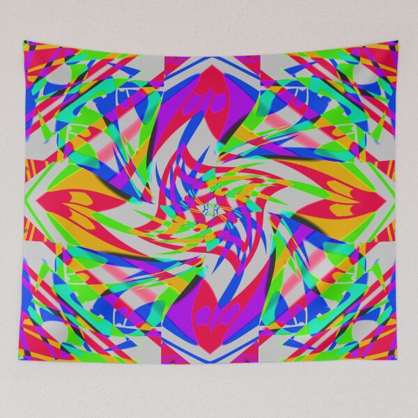 Item preview, Windmills Abstract Digital Art Green Red designed and sold by AraljanFusion.