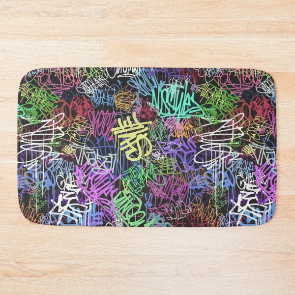 Item preview, Graffity Wall Colorful Tags Seamless Pattern designed and sold by Canva-store-.