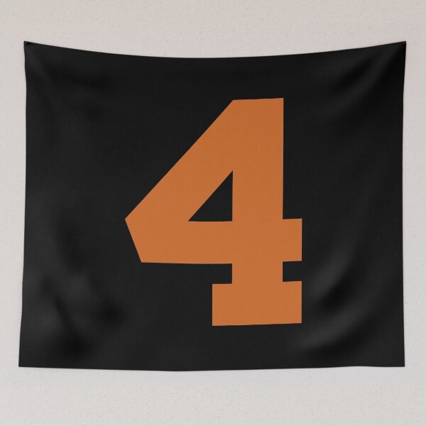 Item preview, Number 4, Orange six, Sports number 4 designed and sold by TheCultStuff.