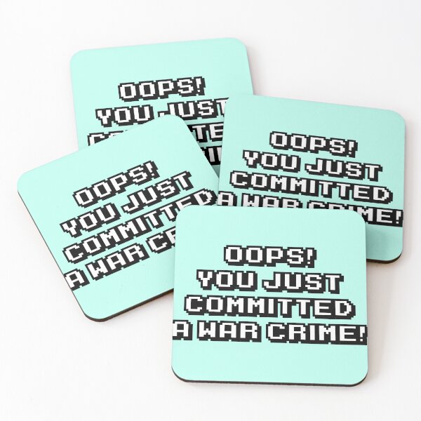 Item preview, Oops! You just committed a war crime! - White Text with Black Outline designed and sold by Saanis.