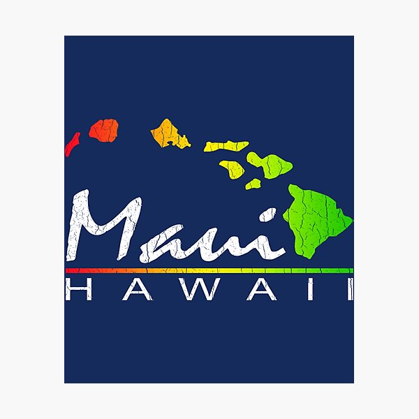 Item preview, Maui - Hawaiian Islands (Vintage Distressed Look)   designed and sold by YaRootDN.