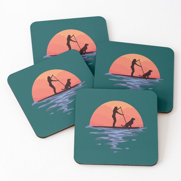 Item preview, Sunset Stand Up Paddle Dog And Girl   designed and sold by YaRootDN.