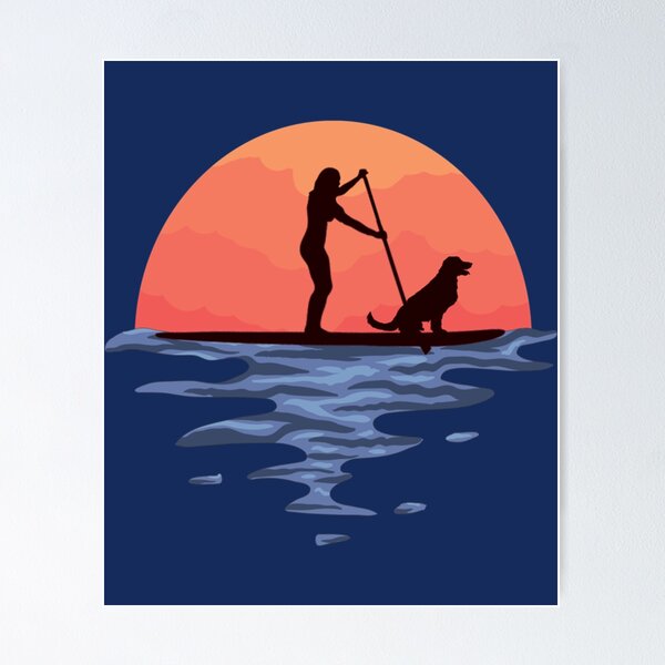 Item preview, Sunset Stand Up Paddle Dog And Girl   designed and sold by YaRootDN.